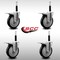 Service Caster 5'' SS Black Poly Swivel 3/4'' Expanding Stem Caster Set Total Lock Brake, 4PK SCC-SSEXTTL20S514-PPUB-BLK-34-4 - alternate 2